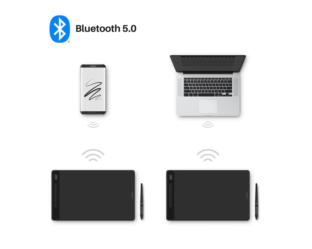 Графичен таблет HUION Inspiroy Giano, 5080 LPI, Черен 6 Графичен таблет HUION Inspiroy Giano, 5080 LPI, Черен 6