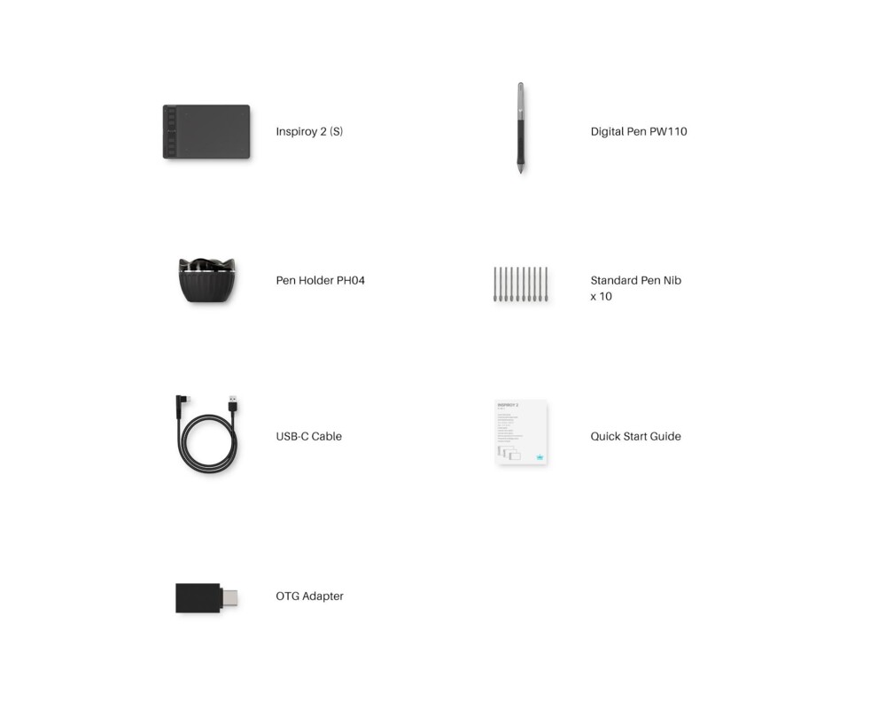 Графичен таблет HUION Inspiroy 2 S, 5080 LPI, Розов 6 Графичен таблет HUION Inspiroy 2 S, 5080 LPI, Розов 6