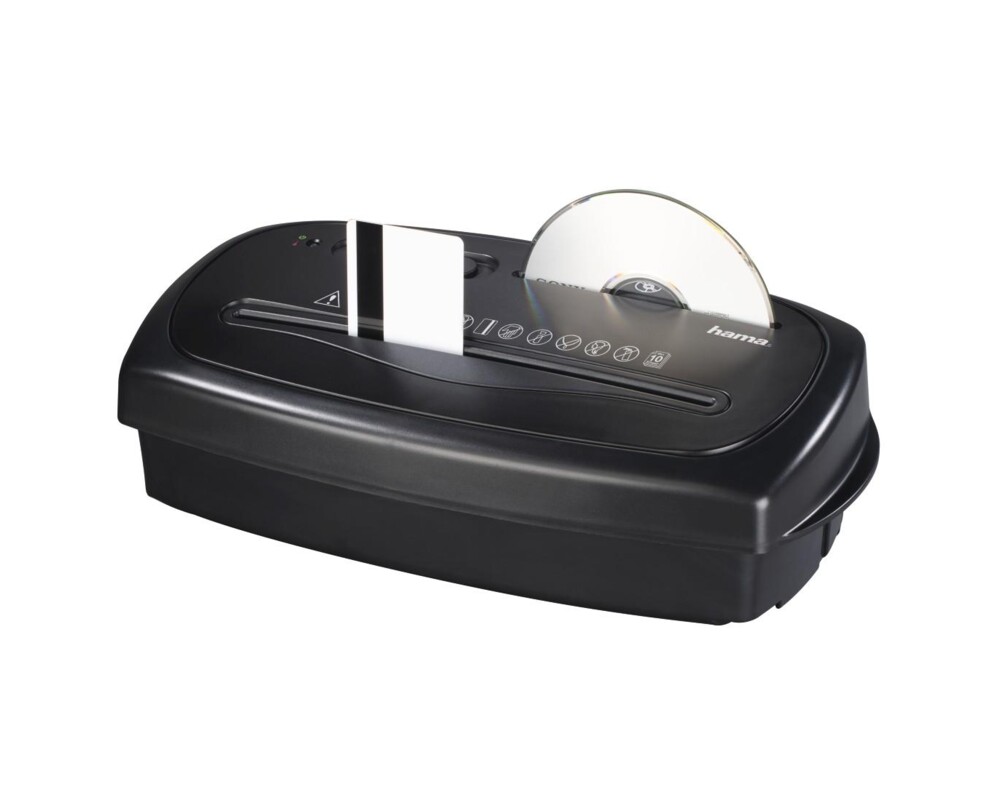 Шредер Hama Home X10CD, A4, 10 листа, CD/DVD, Черен 2 Шредер Hama Home X10CD, A4, 10 листа, CD/DVD, Черен 2