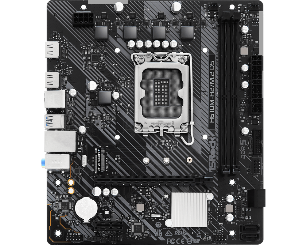 Дънна платка Asrock H610M-H2/M.2, LGA1700, DDR5, MATX 5 Дънна платка Asrock H610M-H2/M.2, LGA1700, DDR5, MATX 5