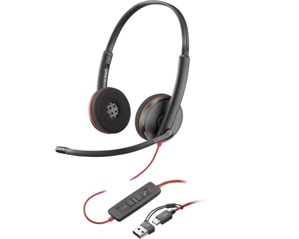 Слушалки HP Poly Blackwire 3220 Stereo USB-C Headset +USB-C 4 Слушалки HP Poly Blackwire 3220 Stereo USB-C Headset +USB-C 4