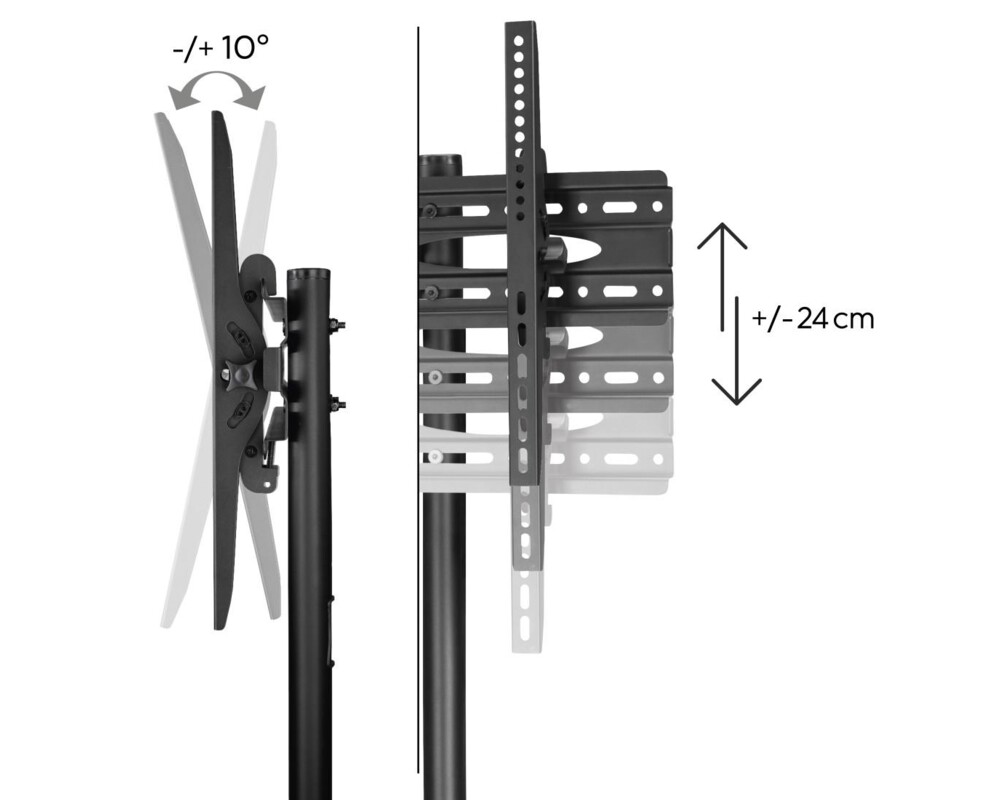 Стойка Мобилна стойка за TV HAMA Trolley , до / 75", 220874 7 Стойка Мобилна стойка за TV HAMA Trolley , до / 75", 220874 7