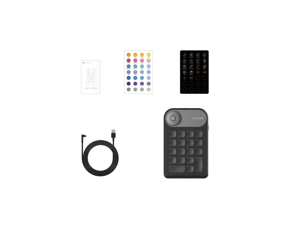 Графичен таблет Мини клавиатура Huion Keydial Mini K20, За графичен таблет 6 Графичен таблет Мини клавиатура Huion Keydial Mini K20, За графичен таблет 6