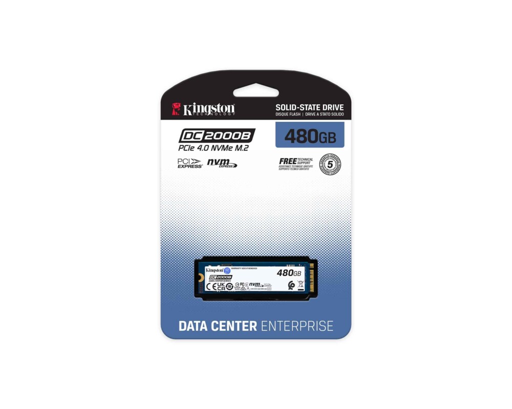 SSD SSD KINGSTON DC2000B Data Center M.2-2280 PCIe 4.0 NVMe 480GB 3 SSD SSD KINGSTON DC2000B Data Center M.2-2280 PCIe 4.0 NVMe 480GB 3