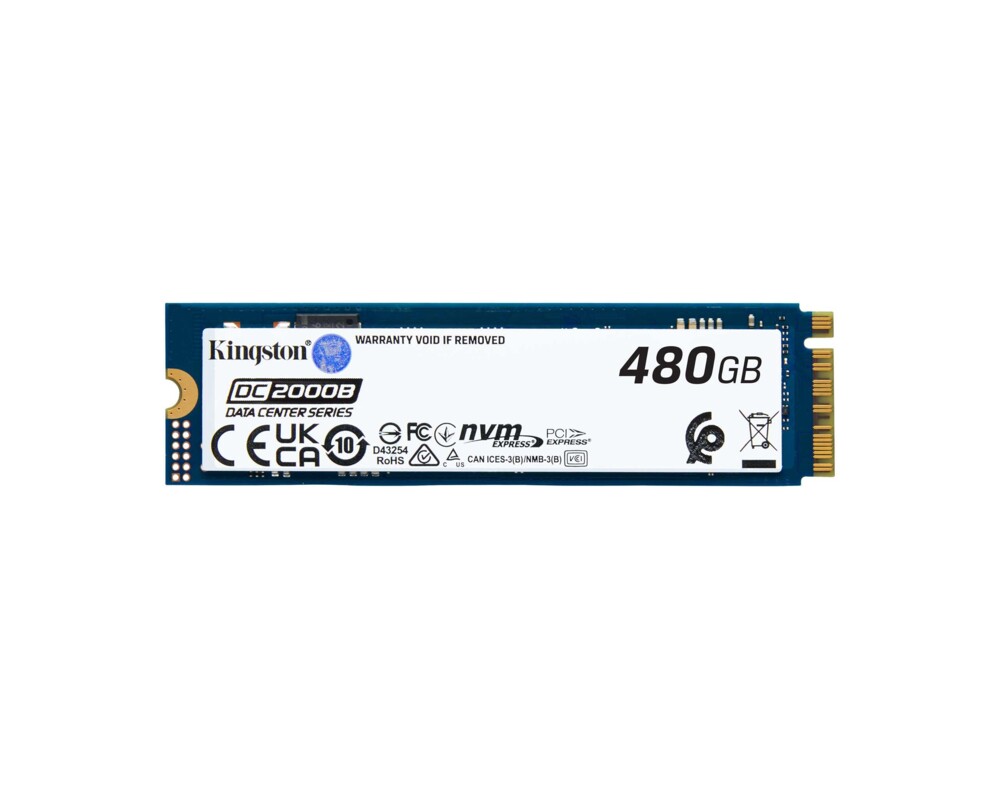 SSD SSD KINGSTON DC2000B Data Center M.2-2280 PCIe 4.0 NVMe 480GB SSD SSD KINGSTON DC2000B Data Center M.2-2280 PCIe 4.0 NVMe 480GB