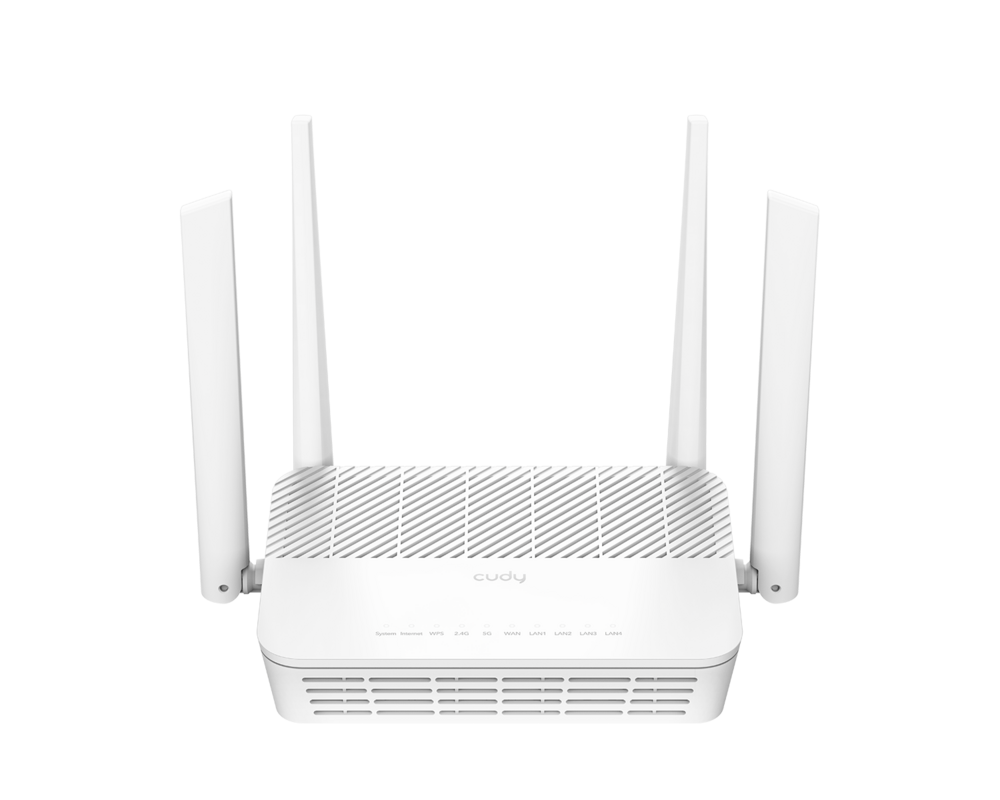 Рутер Cudy WR3000 WiFi6, AX3000, 4 Gigabit WAN/LAN Ports, 4 x 5dBi антени Рутер Cudy WR3000 WiFi6, AX3000, 4 Gigabit WAN/LAN Ports, 4 x 5dBi антени