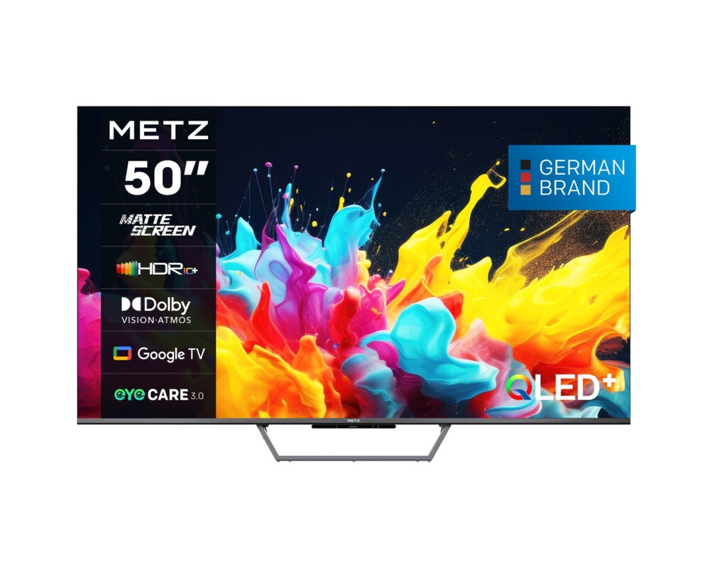 Телевизор METZ 50MQE7600Z, 50"(126 см), QLED, Google TV, 4K/UND, 60Hz Телевизор METZ 50MQE7600Z, 50"(126 см), QLED, Google TV, 4K/UND, 60Hz