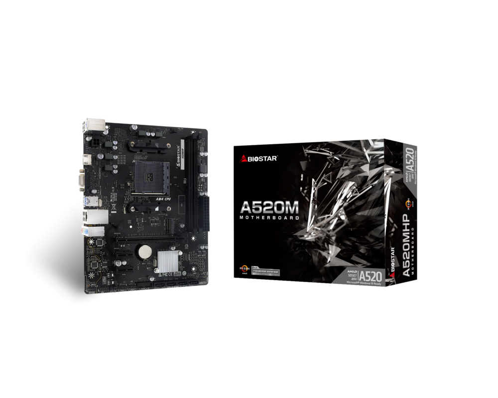 Дънна платка BIOSTAR A520MHP socket AM4 4 Дънна платка BIOSTAR A520MHP socket AM4 4