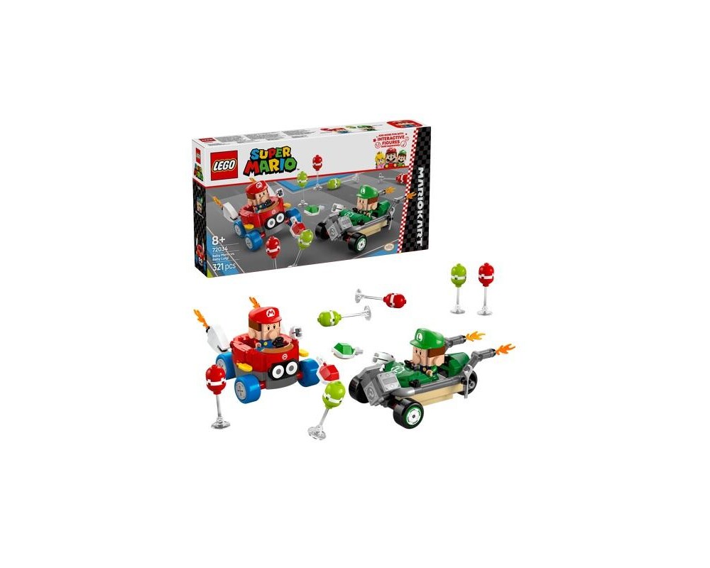 Конструктор LEGO  Super Mario Mario car - Baby Mario vs Baby Luigi, 72034 Конструктор LEGO  Super Mario Mario car - Baby Mario vs Baby Luigi, 72034