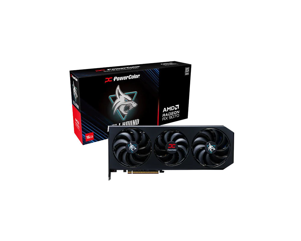 Видеокарта PowerColor Radeon RX 9070 Hellhound 16GB GDDR6 6 Видеокарта PowerColor Radeon RX 9070 Hellhound 16GB GDDR6 6