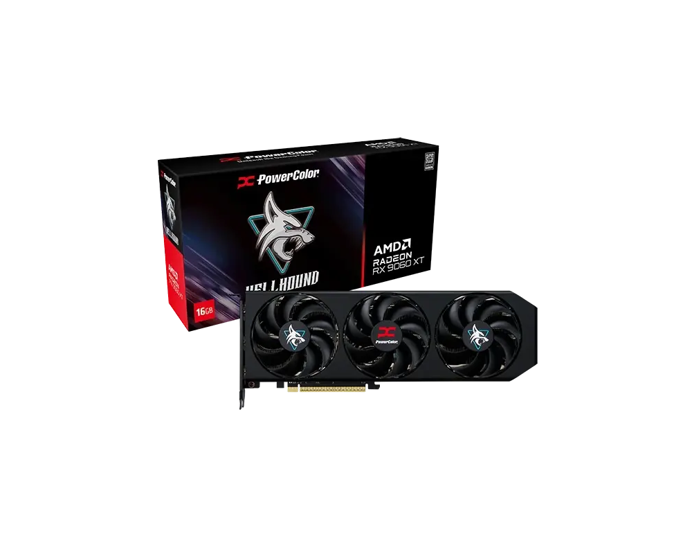 Видеокарта PowerColor RADEON RX 9060 XT Hellhound OC 16GB GDDR6 5 Видеокарта PowerColor RADEON RX 9060 XT Hellhound OC 16GB GDDR6 5