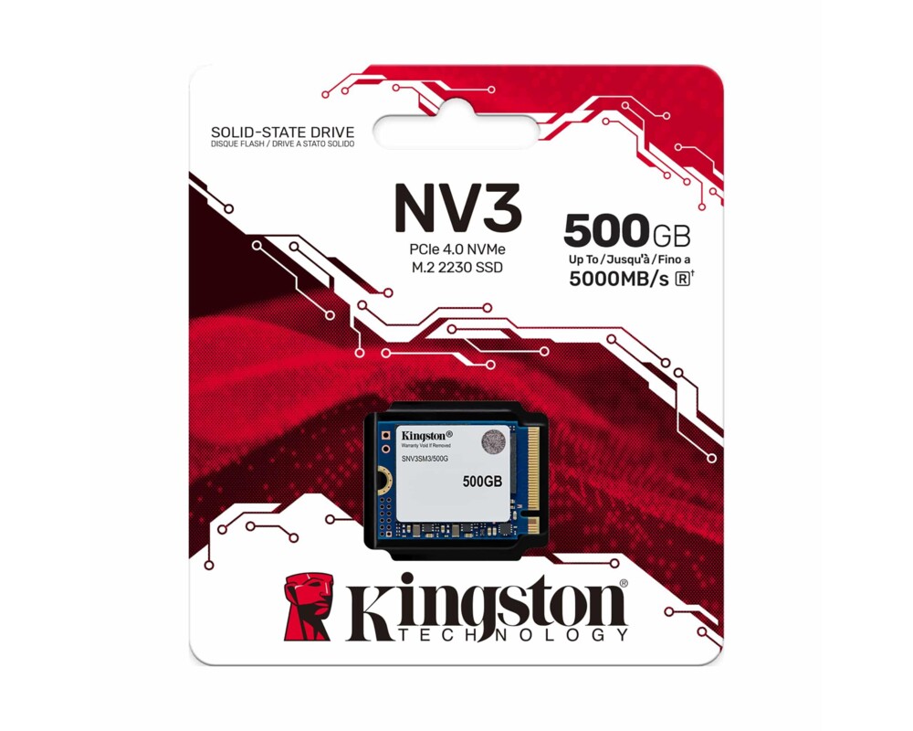 SSD KINGSTON 500GB NV3 M.2 2230 PCIe 4.0 NVMe SSD 4 SSD KINGSTON 500GB NV3 M.2 2230 PCIe 4.0 NVMe SSD 4