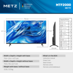 Телевизор METZ Телевизор 32" LED HD TV 1366x768, 2x10W 3 Телевизор METZ Телевизор 32" LED HD TV 1366x768, 2x10W 3