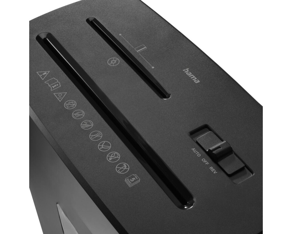 Шредер HAMA Шредер „Prime M50CD-B“, ниво на сигурност P5 T2 E2 O1, черен 9 Шредер HAMA Шредер „Prime M50CD-B“, ниво на сигурност P5 T2 E2 O1, черен 9