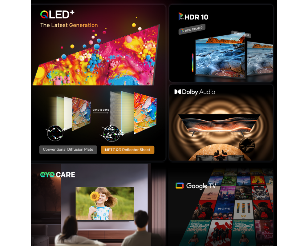 Телевизор METZ Телевизор 40" FHD QLED SMART TV, Google TV, Frameless 3 Телевизор METZ Телевизор 40" FHD QLED SMART TV, Google TV, Frameless 3