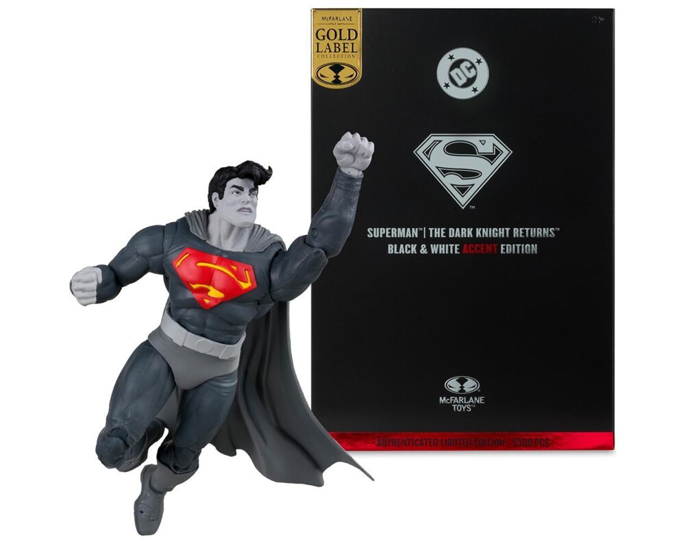 Фигурка DC Multiverse Superman (The Dark Knight Returns) Black & White Accent Edition Gold Label 7in 3 Фигурка DC Multiverse Superman (The Dark Knight Returns) Black & White Accent Edition Gold Label 7in 3