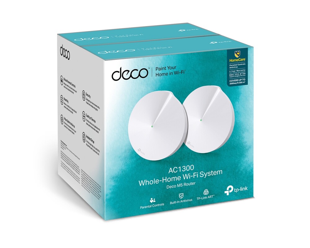 Рутер TP-Link Deco M5 AC1300 (2-pack) Безжична Wi-fi система 10