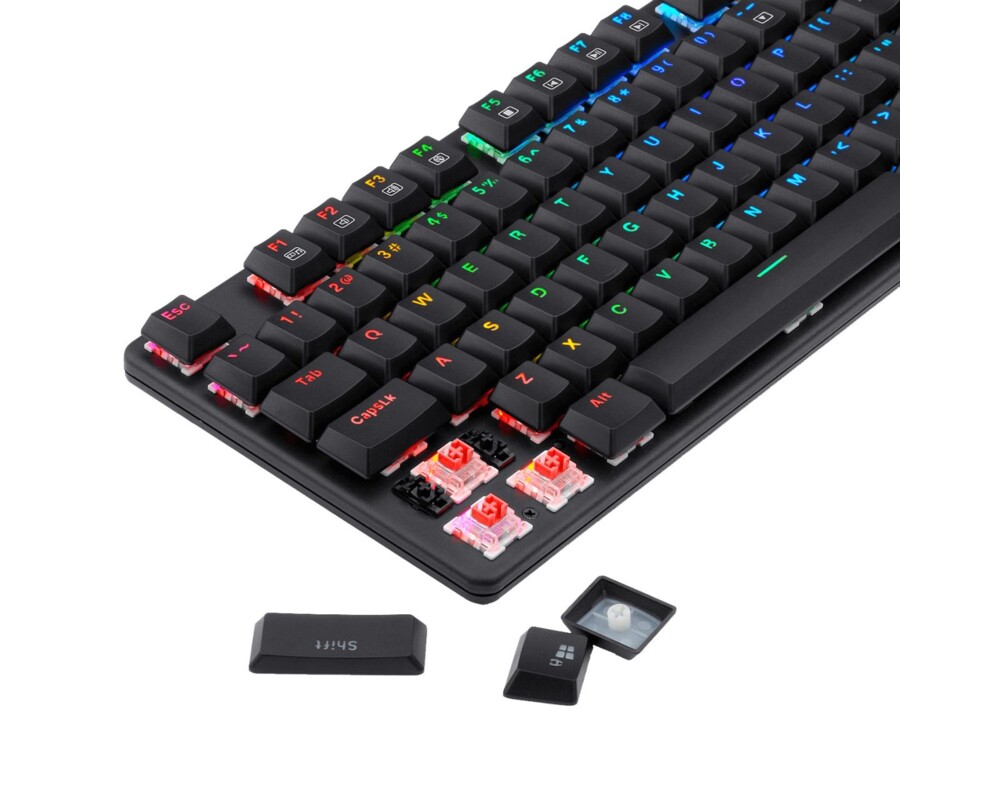 Клавиатура Redragon Shrapnel механична геймърска RGB K589RGB-BK red switches 9