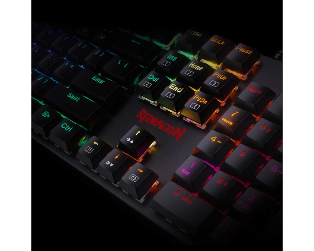 Клавиатура Redragon Shrapnel механична геймърска RGB K589RGB-BK red switches 11