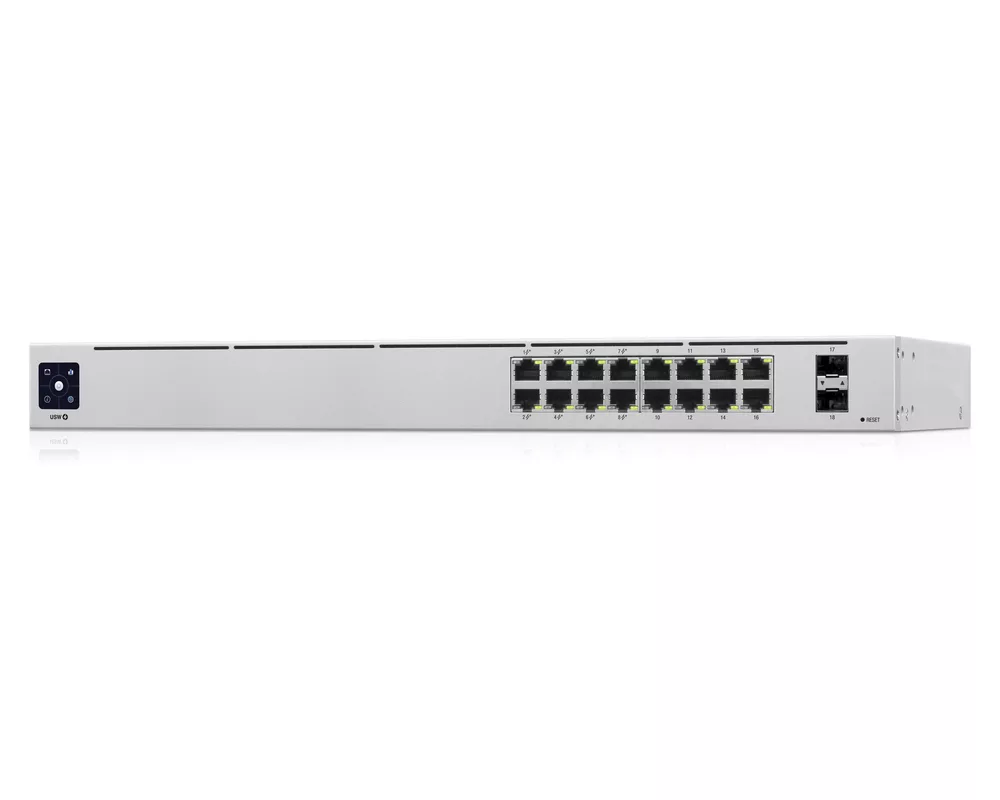 Switch (Комутатор) 16-портов гигабитен комутатор Ubiquiti USW-16-POE Gen2 4