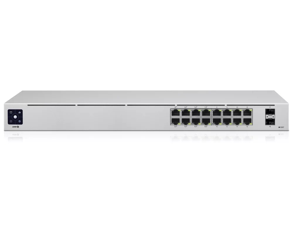 Switch (Комутатор) 16-портов гигабитен комутатор Ubiquiti USW-16-POE Gen2 2