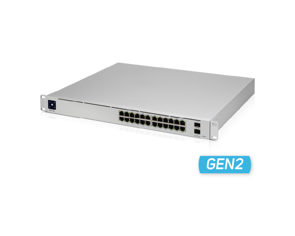 Switch (Комутатор) 24-портов гигабитен комутатор Ubiquiti UniFi Switch USW-Pro-24-POE Pro 24 PoE Gen2 400W 3
