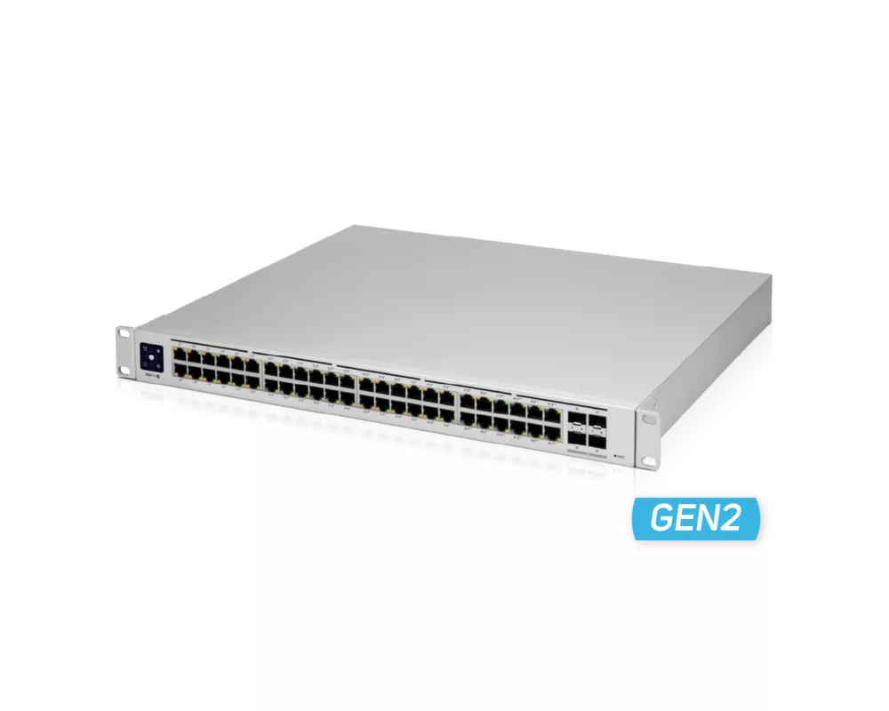 Switch (Комутатор) 48-портов гигабитен комутатор Ubiquiti USW-Pro-48-POE Gen2 4