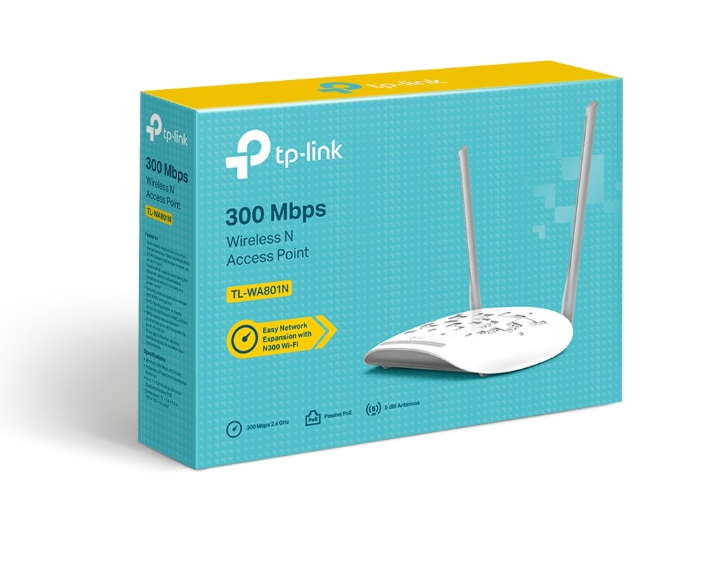 Access point (Точка за достъп) TP-Link TL-WA801N 300Mbps PoE 8