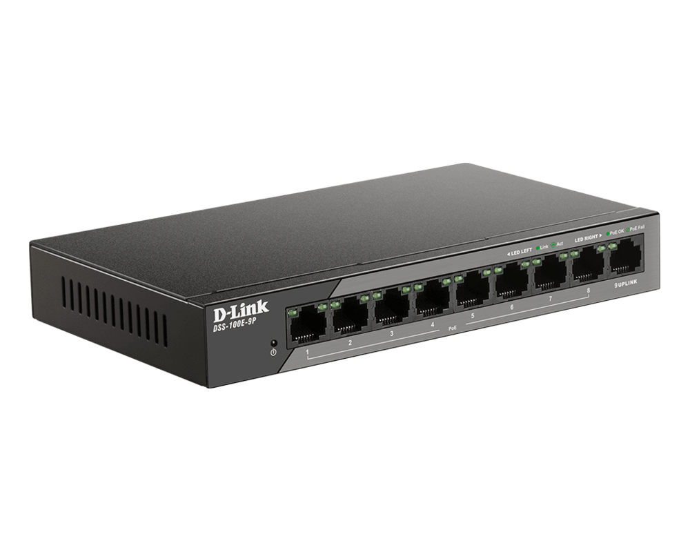 Switch (Комутатор) D-Link 9-Port 10/100 Unmanaged long range PoE Surveillance Switch 11