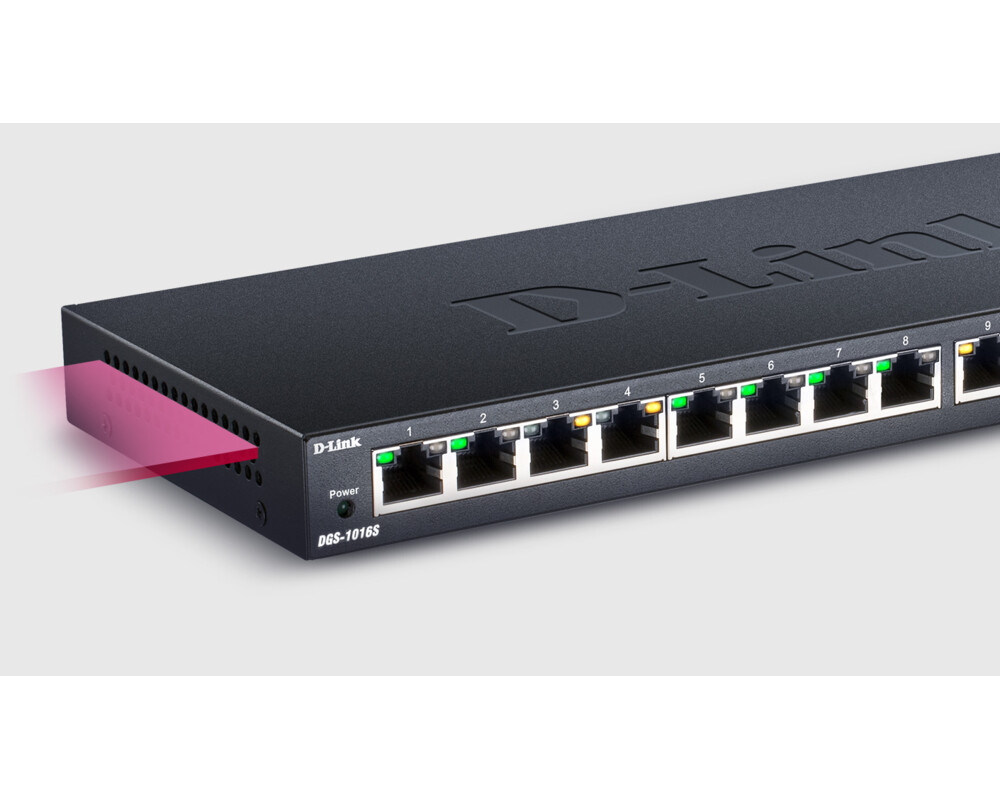 Switch (Комутатор) D-Link 16-Port 10/100/1000Mbps Unmanaged Gigabit Ethernet Switch 12