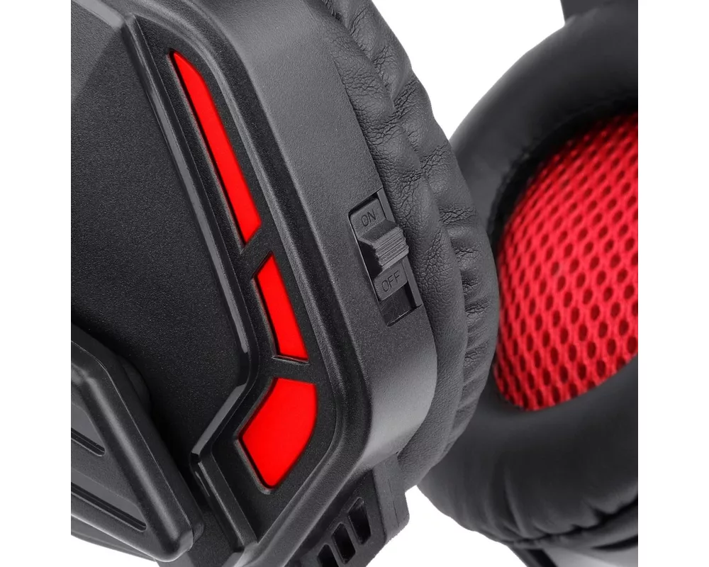 Слушалки Геймърски с микрофон Redragon Themis H220-BK с червена LED подсветка 7