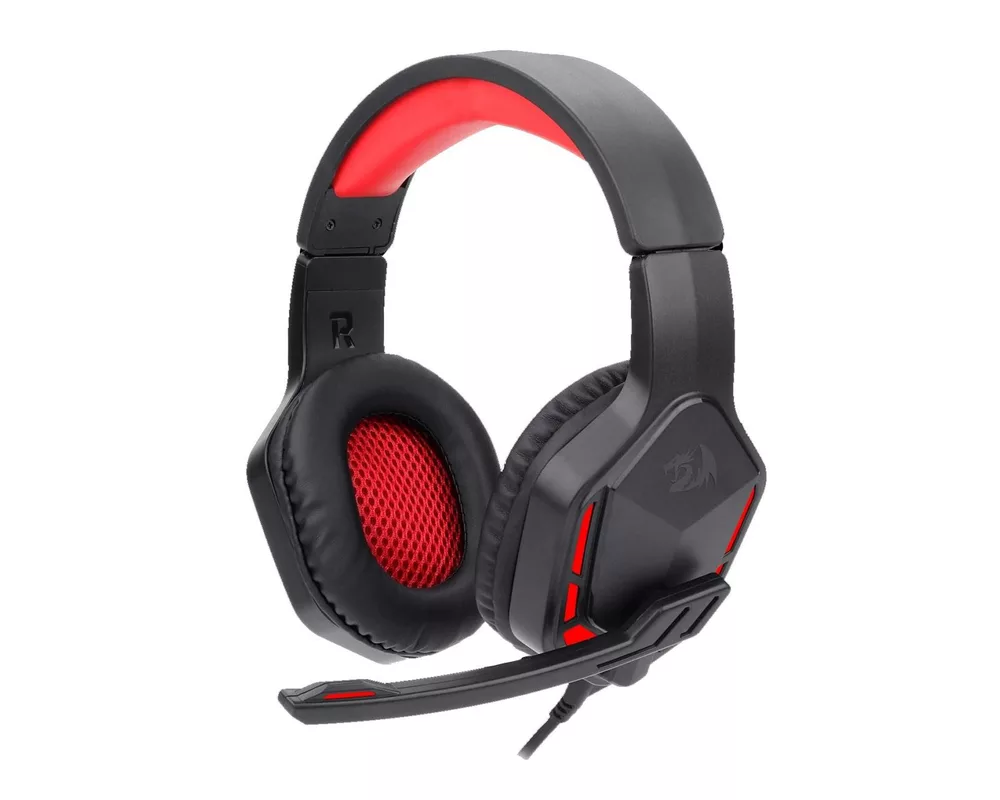 Слушалки Геймърски с микрофон Redragon Themis H220-BK с червена LED подсветка 5