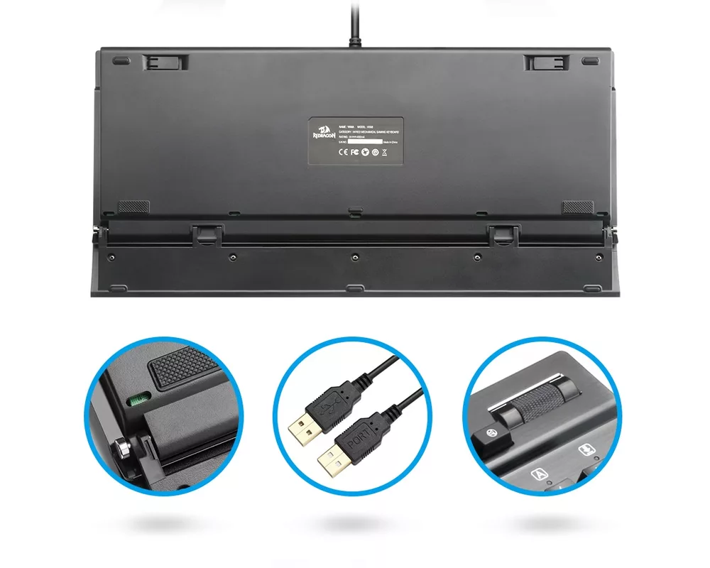 Клавиатура Redragon Yama механична геймърска RGB K550-BK 9