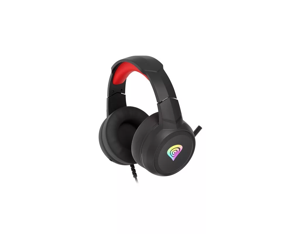 Слушалки Геймърски с микрофон Genesis Headset Neon 200 RGB Black-Red NSG-1609 3