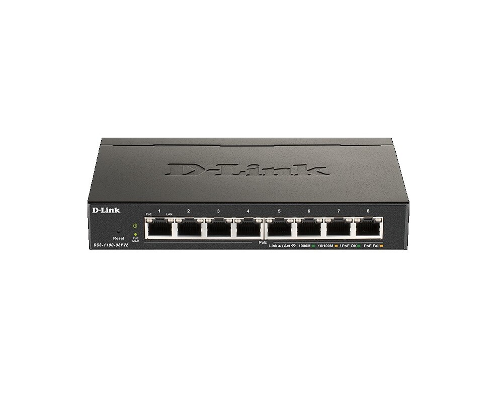 Switch (Комутатор) D-Link 8-Port PoE Gigabit Smart Managed Switch DGS-1100-08PV2 7