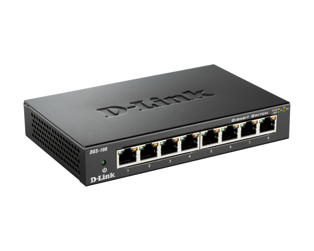 Switch (Комутатор) D-Link 8-Port Gigabit Ethernet Metal Housing Unmanaged Switch 7