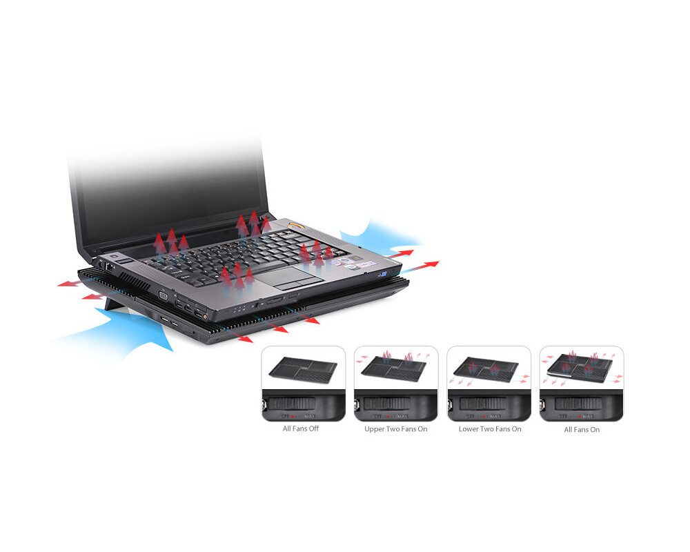 Охлаждаща подложка DeepCool 17" MULTI CORE X8 - Black 30