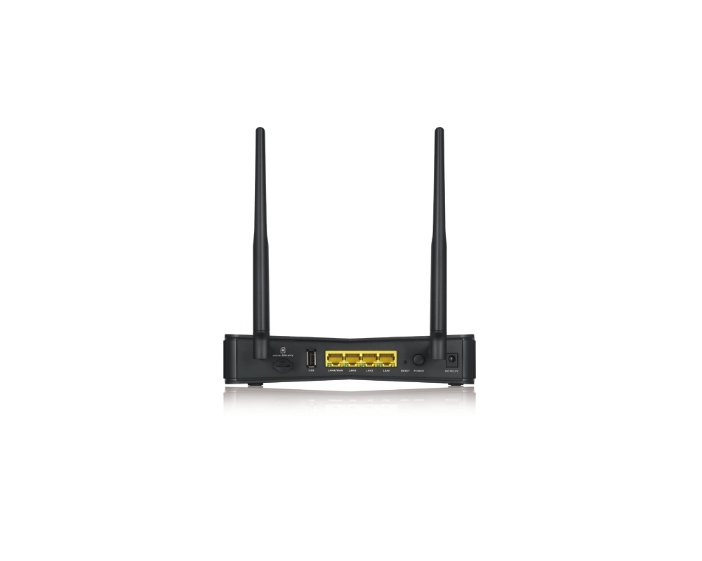 Рутер ZYXEL LTE3301-Q222, 2.4 GHz, 300Mbps, LTE 3G, SIM слот 9