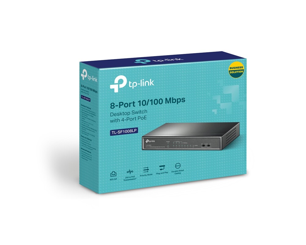 Switch (Комутатор) TP-Link TL-SF1008LP с 4-PoE порта 10