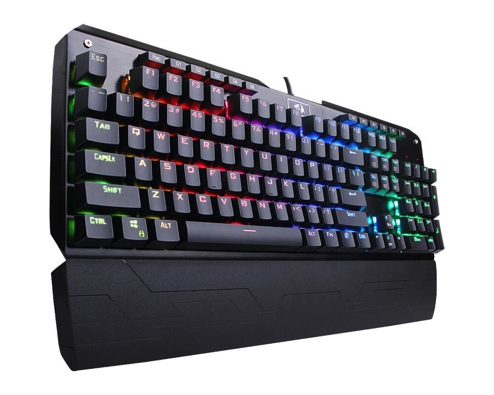 Клавиатура Redragon Indrah механична геймърска RGB K555-BK Blue Switches 2