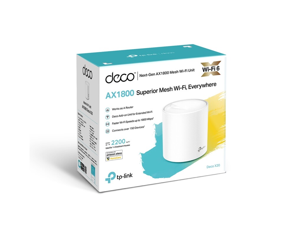Рутер TP-Link Deco X20(1-pack) AX1800 10