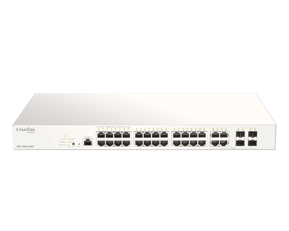 Switch (Комутатор) D-Link 28-Port Gigabit PoE+ Nuclias Smart Managed Switch including 4x 1G Combo Ports 3