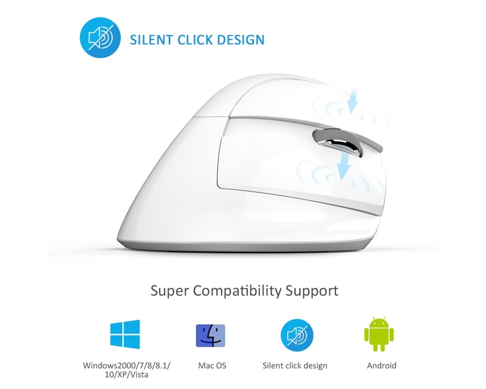 Мишка Delux M618mini+G27UF вертикална безжична 6