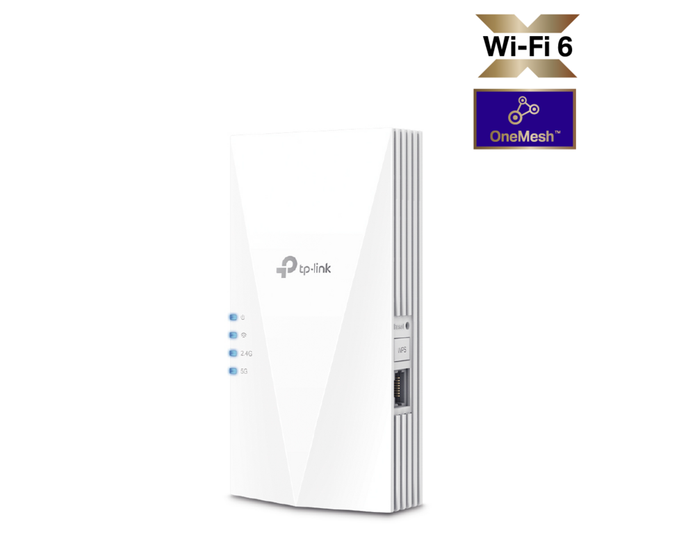 Безжичен усилвател 2-лентов TP-Link RE600X V2, AX1800, Wi-Fi 6 OneMesh 4