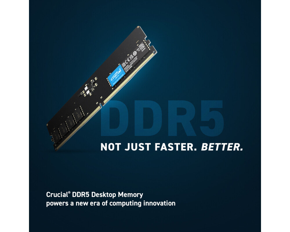 Памет Crucial 16GB DDR5-4800 UDIMM CL40 4