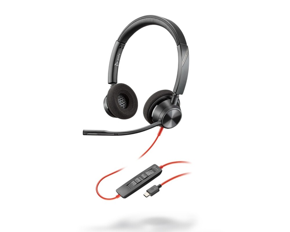 Слушалки POLY Blackwire 3320 BW3320-M MICROSOFT TEAMS CERTIFIED USB-C STEREO USB HEADSET 2