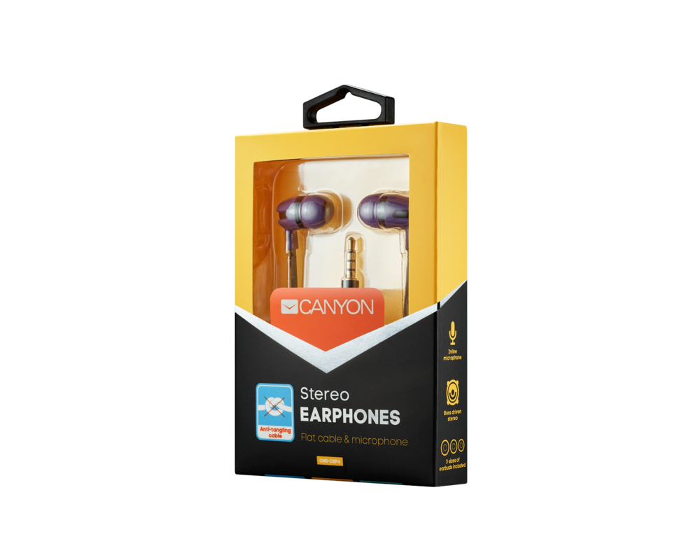 Слушалки CANYON SEP-4 Stereo earphone with microphone 4