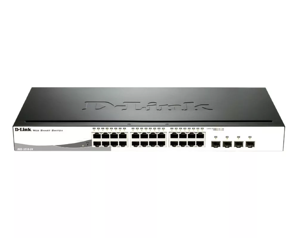 Switch (Комутатор) D-Link 24-port 10/100/1000 Gigabit Smart Switch + 4 SFP 2