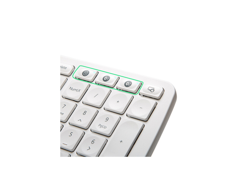 Клавиатура Delux GM902 безжична/Bluetooth бяла US Layout 14
