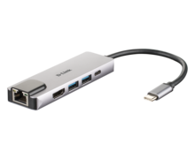  D-Link 5-in-1 USB-C Hub with HDMI/Ethernet and Power Delivery 391925 DUB-M520 на топ цена - PIC.bg